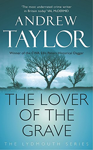 Book cover with author Andrew Taylor, title, and bare trees against a blue sky.