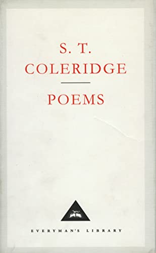 Cream-colored book cover with red text: "S.T. Coleridge Poems", Everyman's Library.