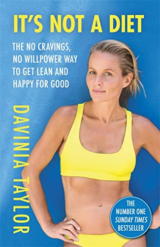 Book cover featuring Davina Taylor in workout clothes, blue background.