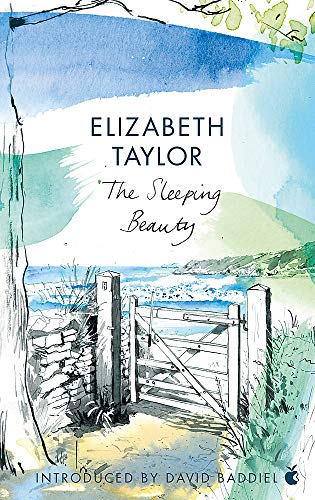 Book cover: "The Sleeping Beauty" with a watercolor landscape scene.