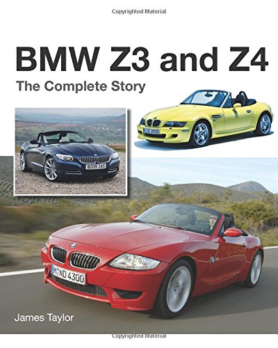 "Book cover featuring three BMW Z3 and Z4 cars in different colors."