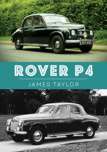 Black Rover P4 car book cover with vintage vehicle images.