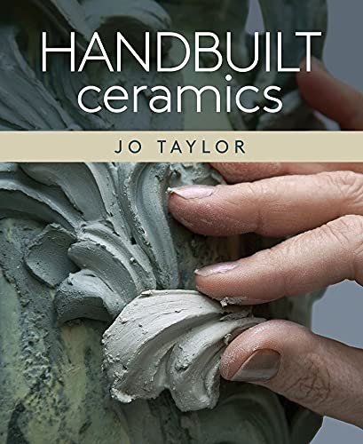 Book cover showing hands sculpting grey clay, titled "Handbuilt Ceramics.
