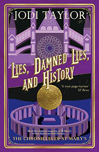Book cover: purple castle illustration with bold yellow title text.