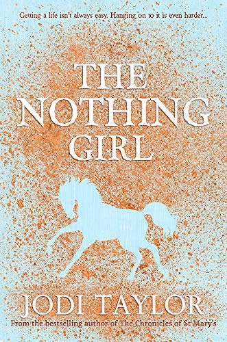 Book cover featuring a silhouette of a horse against a blue and orange background.