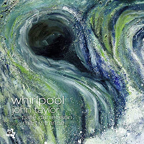 CD cover with abstract swirling green and grey paint resembling a whirlpool.