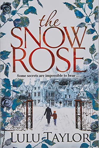 Book cover: snowy manor seen through gates, woman and child walking.