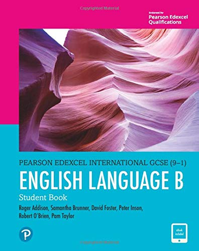 Textbook cover: "Pearson Edexcel International GCSE (9-1) English Language B".