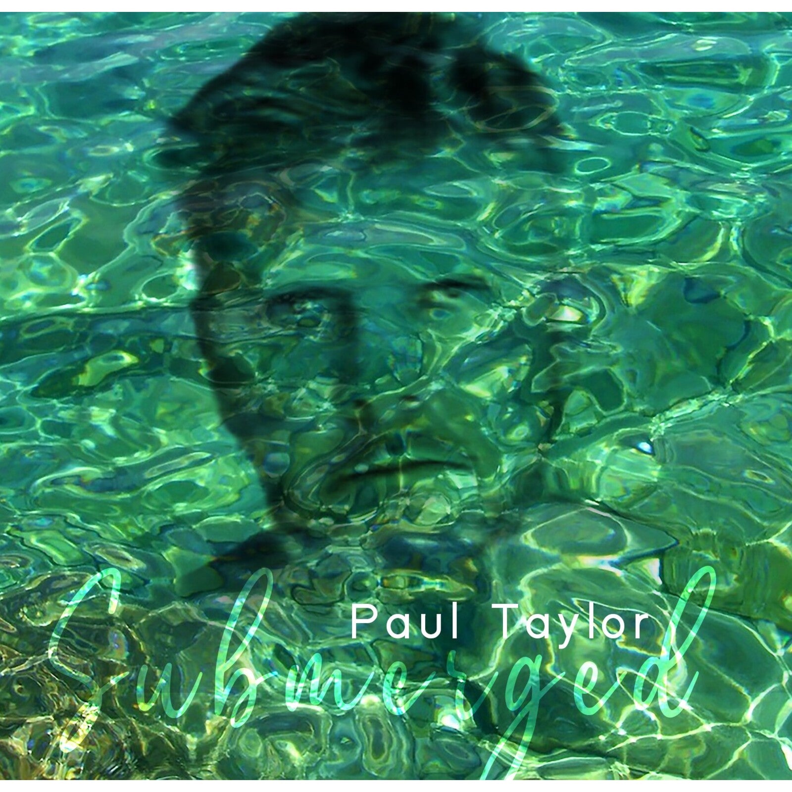CD cover: distorted face submerged in green, rippling water.