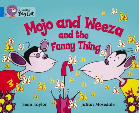 Book cover with two cartoon monkeys looking at a red object.