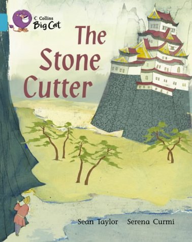 Book cover: “The Stone Cutter” depicts a castle and small figure.