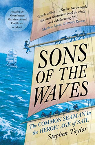 Book cover depicting sailors climbing rigging of a sailing ship.