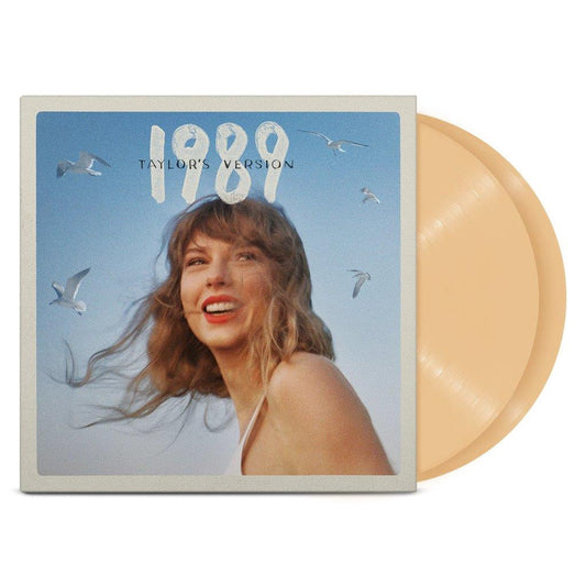 Taylor Swift 1989 Taylor's Version vinyl record cover with two tangerine orange vinyl discs.