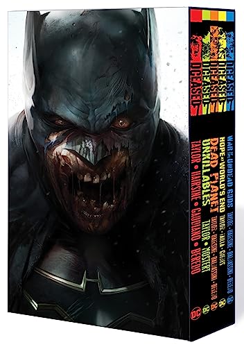 Zombie Batman dominates the cover of a graphic novel collection.