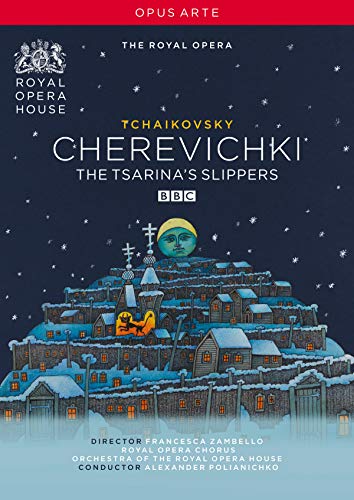DVD cover for Tchaikovsky’s *Cherevichki* featuring a fairytale town illustration.