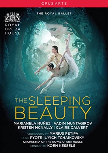 DVD cover for The Sleeping Beauty ballet featuring dancers in a dark, forest-themed background.