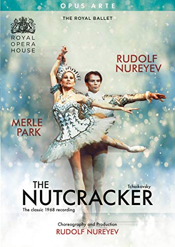 DVD cover for Tchaikovsky’s “The Nutcracker” ballet featuring dancers.