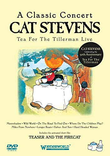 Cat Stevens "Tea For The Tillerman Live" DVD cover with illustrated scene.