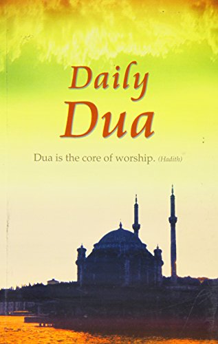 Book cover with "Daily Dua" title and mosque silhouette.
