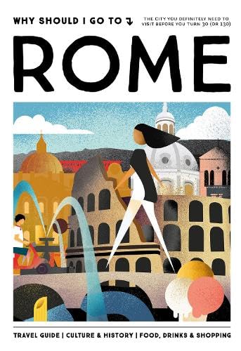 Book cover illustrating Rome’s landmarks and a walking figure.
