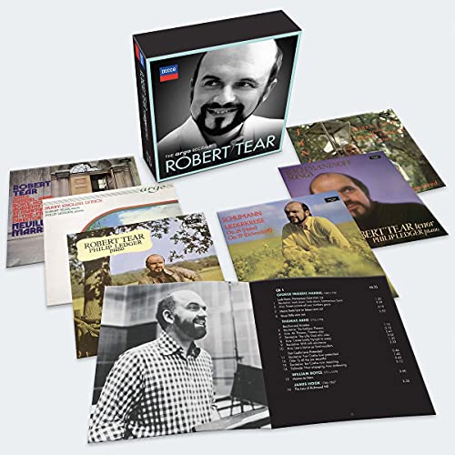 CD box set featuring tenor Robert Tear and album covers.