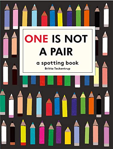 Book cover with colorful pencils and bold red text: “ONE IS NOT A PAIR.”