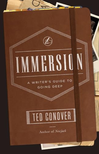 Brown book cover with white text: "Immersion" by Ted Conover.