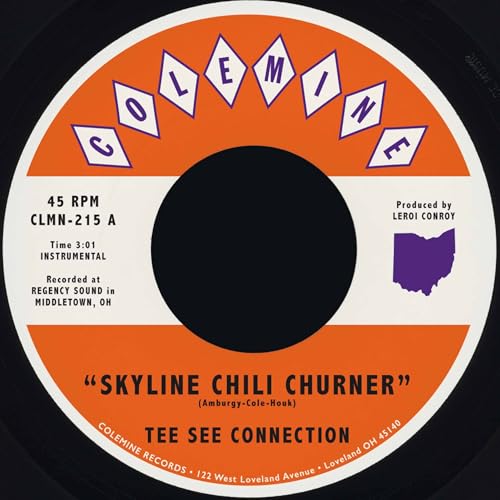 45 RPM record label for “Skyline Chili Churner” by Tee See Connection.
