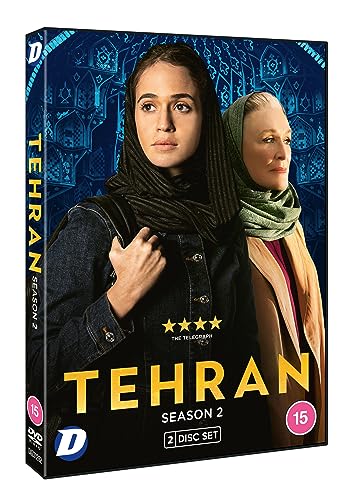 DVD cover for "Tehran" Season 2 featuring two women in a city setting.