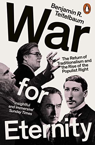 Book cover: "War for Eternity" by Benjamin Teitelbaum, featuring portraits.