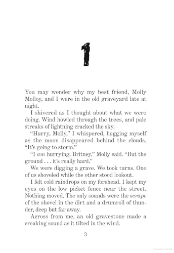 Book page with black text on white, showing the start of a story.