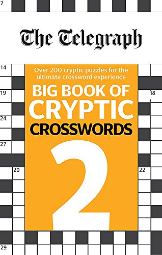 Book cover for The Telegraph Big Book of Cryptic Crosswords 2 with crossword grid background.