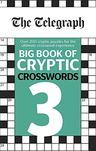 Book cover with crossword grid, large white “3”, and “The Telegraph” logo.