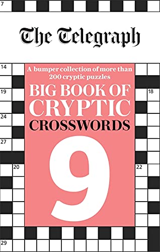 Book cover with crossword grid, large red "9" and "The Telegraph" logo.