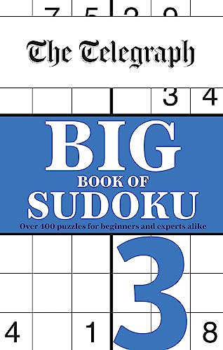 Cover of The Telegraph Big Book of Sudoku 3 with a grid background.