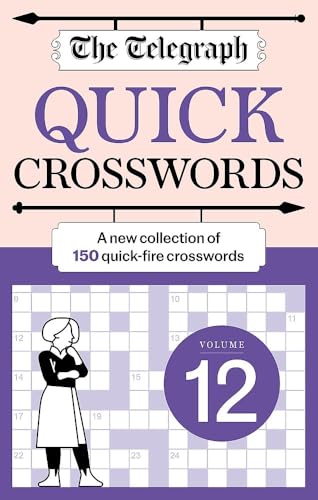 Book cover for The Telegraph Quick Crosswords Volume 12 featuring a crossword grid background.