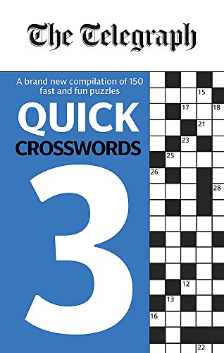 Book cover: "The Telegraph Quick Crosswords 3" with a crossword grid.
