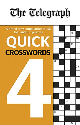 Book cover with "The Telegraph Quick Crosswords 4" and a sample puzzle.