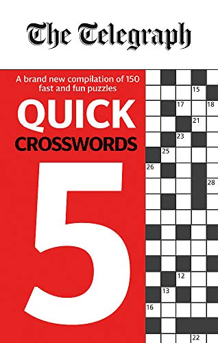 The Telegraph Quick Crosswords 5 book cover with a large number 5 and grid.