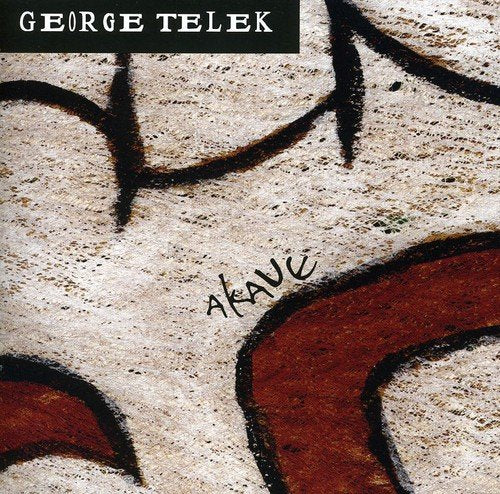 CD cover for George Telek’s “Akave” with abstract black and red shapes.