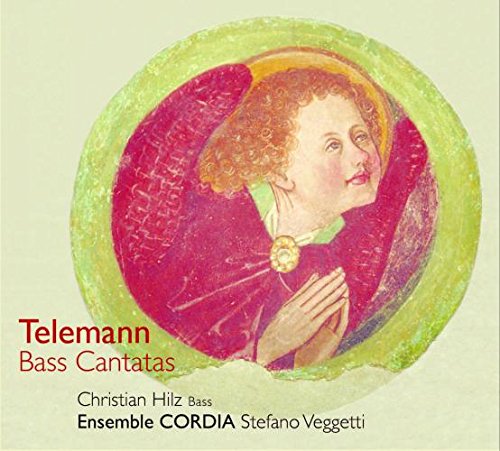 CD cover: angel portrait with “Telemann - Bass Cantatas” text.