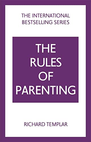 Book cover with white text on purple, titled "The Rules of Parenting.