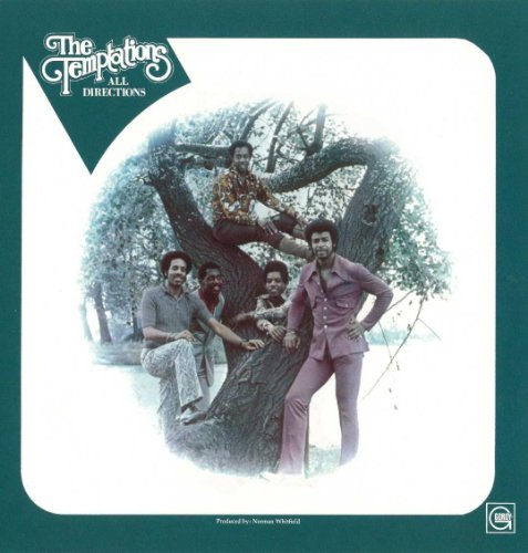 The Temptations album cover, featuring five men in a park setting.