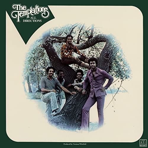 The Temptations pose around a tree on the All Directions album cover.