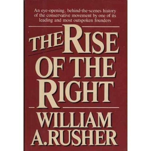 Book cover with red background and white text reading The Rise of the Right.