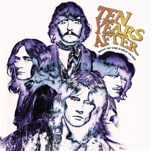 Album cover featuring four band members in a purple-tinted, stylized portrait arrangement.