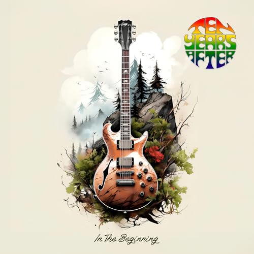 Album cover for "Ten Years After" featuring a guitar and landscape.