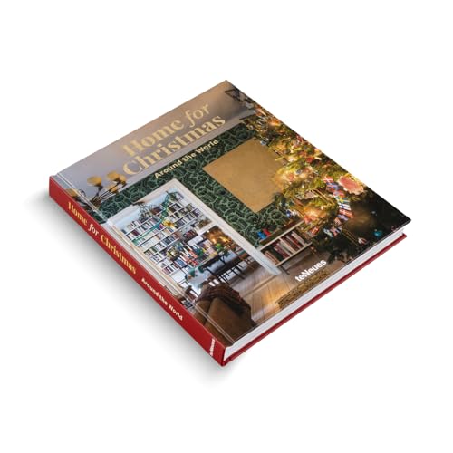 Book cover, “Home for Christmas - Around the World”, showing decorated interiors.