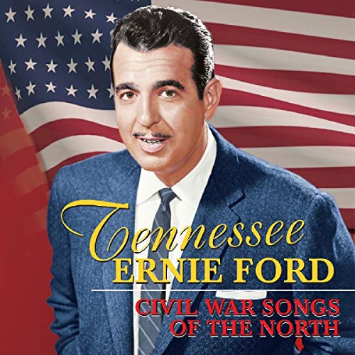 Tennessee Ernie Ford portrait with American flag, album cover art.