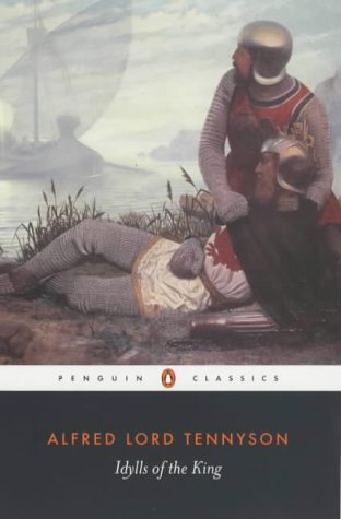Book cover: “Idylls of the King” with knights and a seascape.